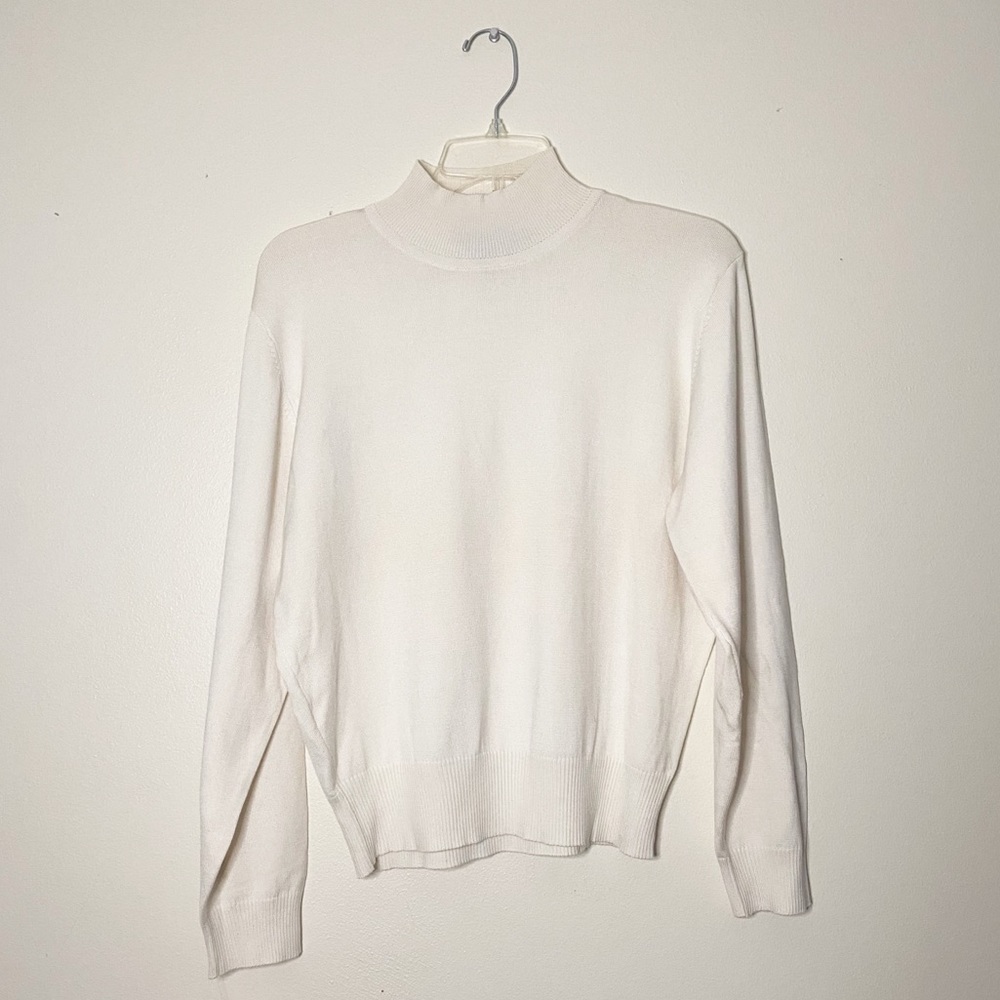NWT Tesori Long-Sleeved Ivory Sweater (Large)